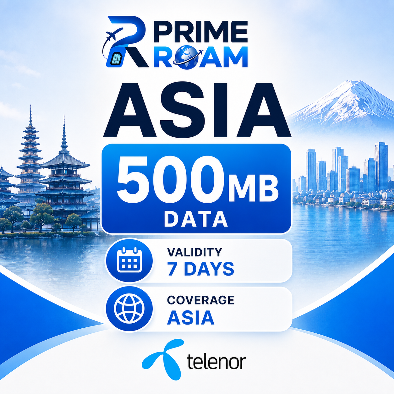 Asia 500MB 3Days